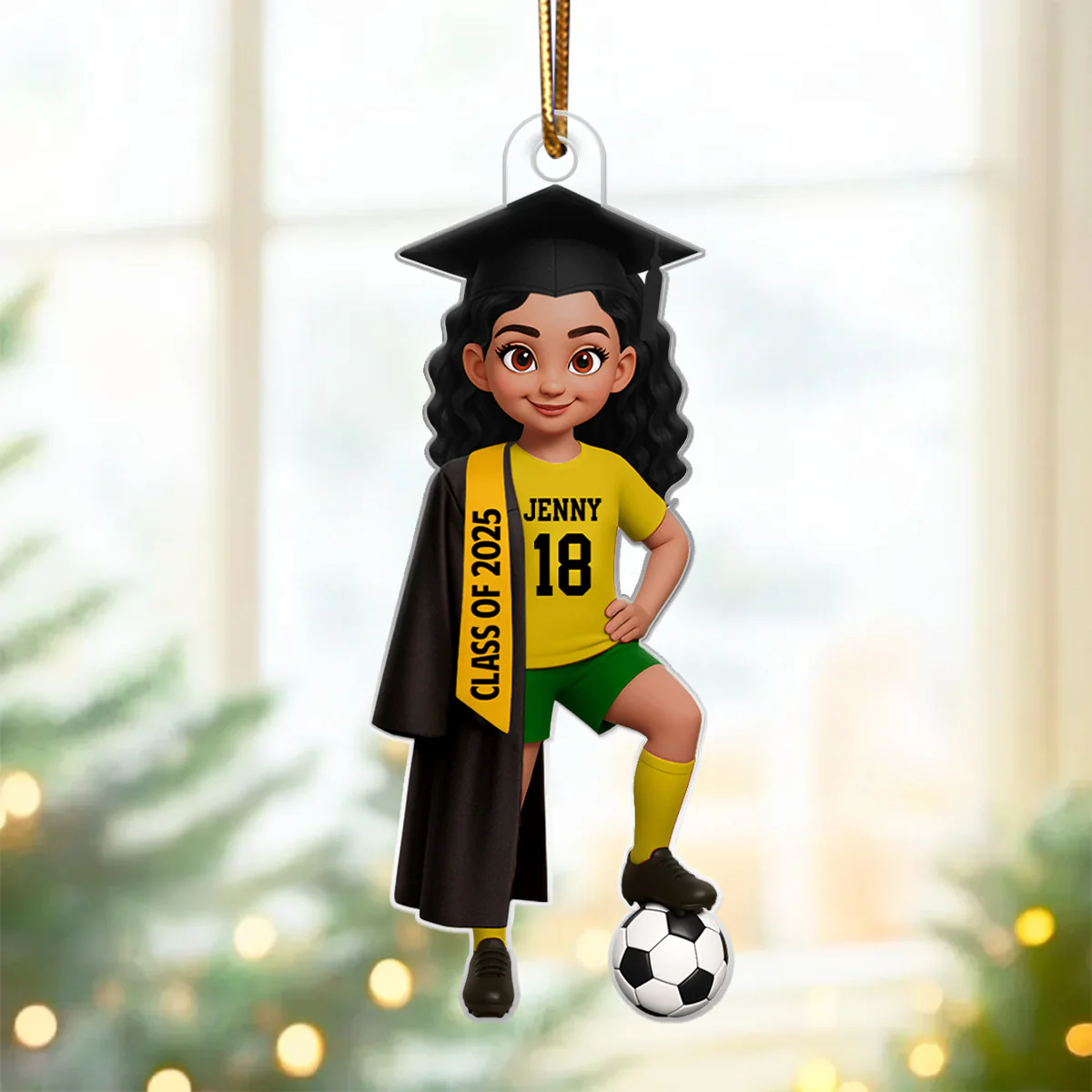 Soccer Boy Girl Senior Graduation - Personalized Acrylic Ornament - Christmas Gift For Son Daughter Grandson Granddaughter - Image 5