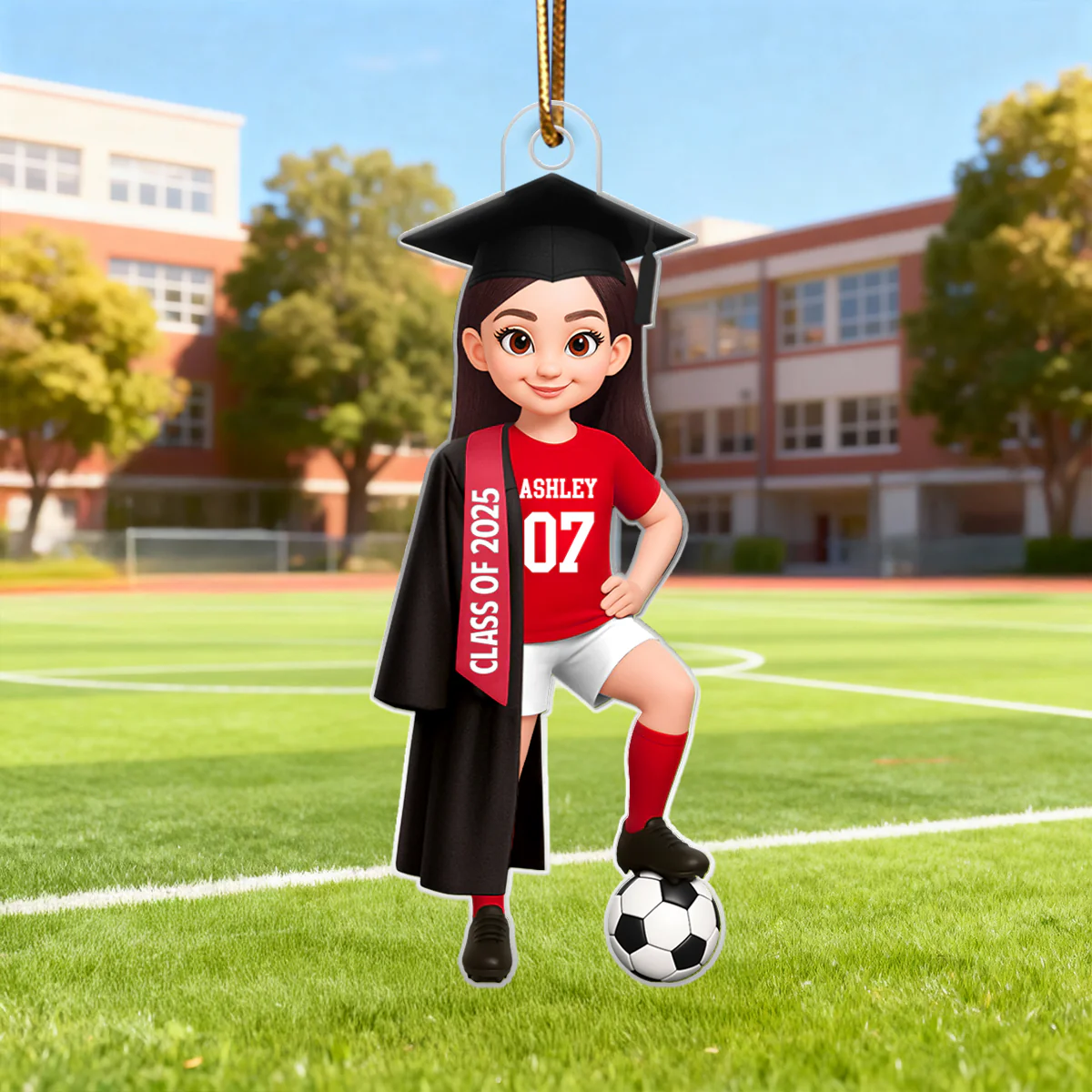 Soccer Boy Girl Senior Graduation - Personalized Acrylic Ornament - Christmas Gift For Son Daughter Grandson Granddaughter - Image 8