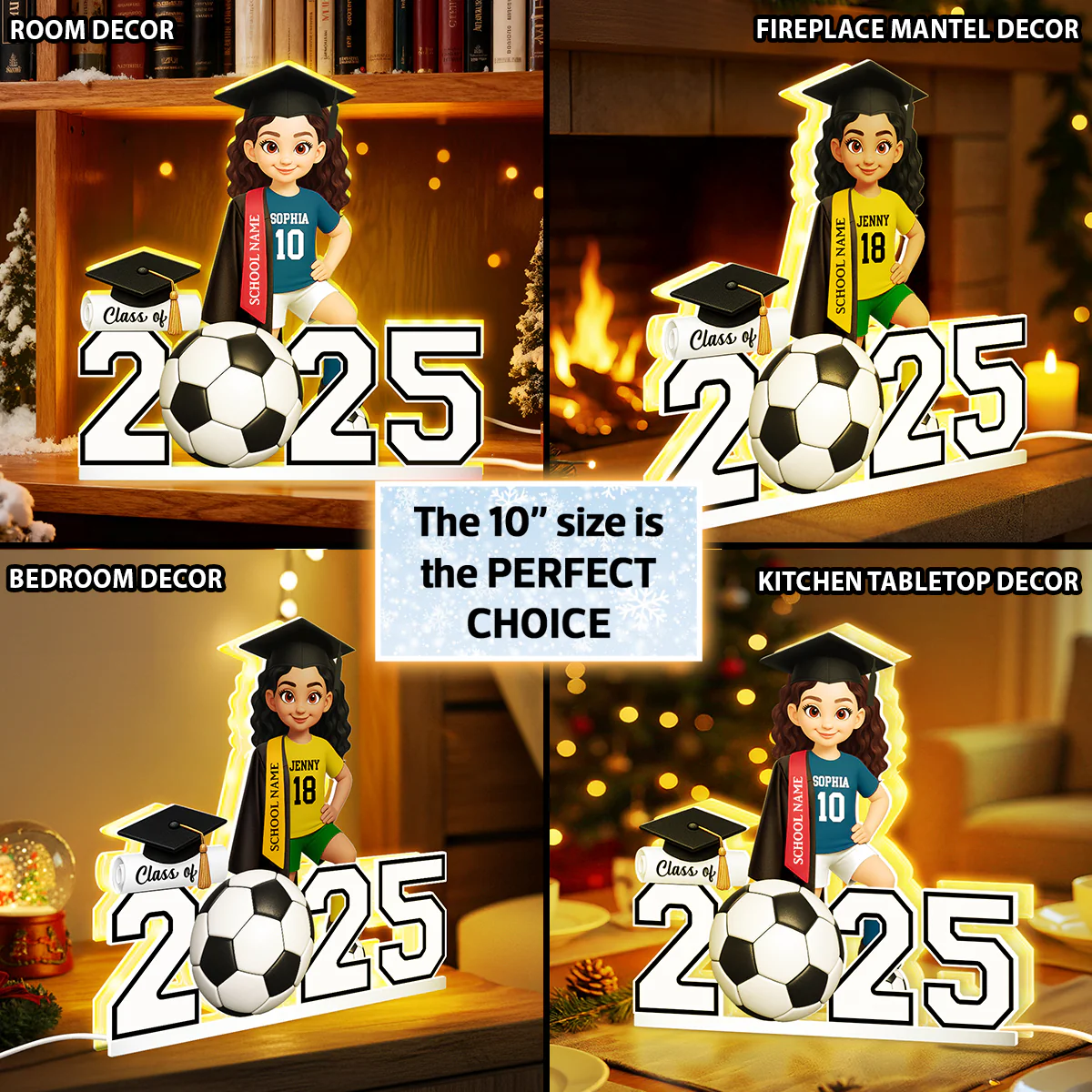 Soccer Boy Girl Senior Graduation - Personalized Light Box - Christmas Gift For Son Daughter Grandson Granddaughter - Image 7