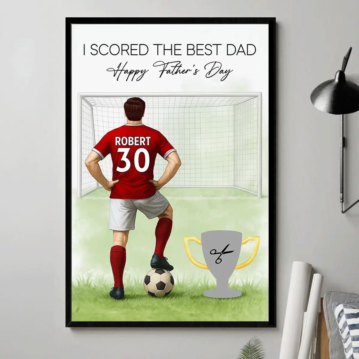 Soccer Dad Happy Father's Day Money Gift Personalized Poster, Gift for Dad, Gift for Husband - Image 2