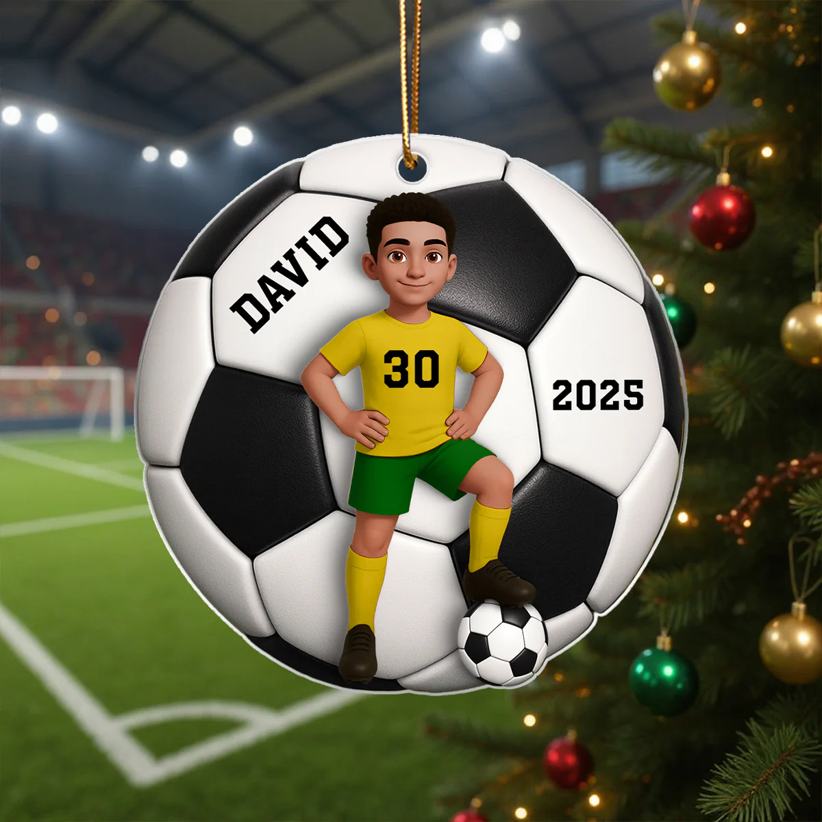 Soccer Girl Boy 3D Effect - Personalized Acrylic Ornament - Christmas Gift For Daughter, Gift For Son - Image 10