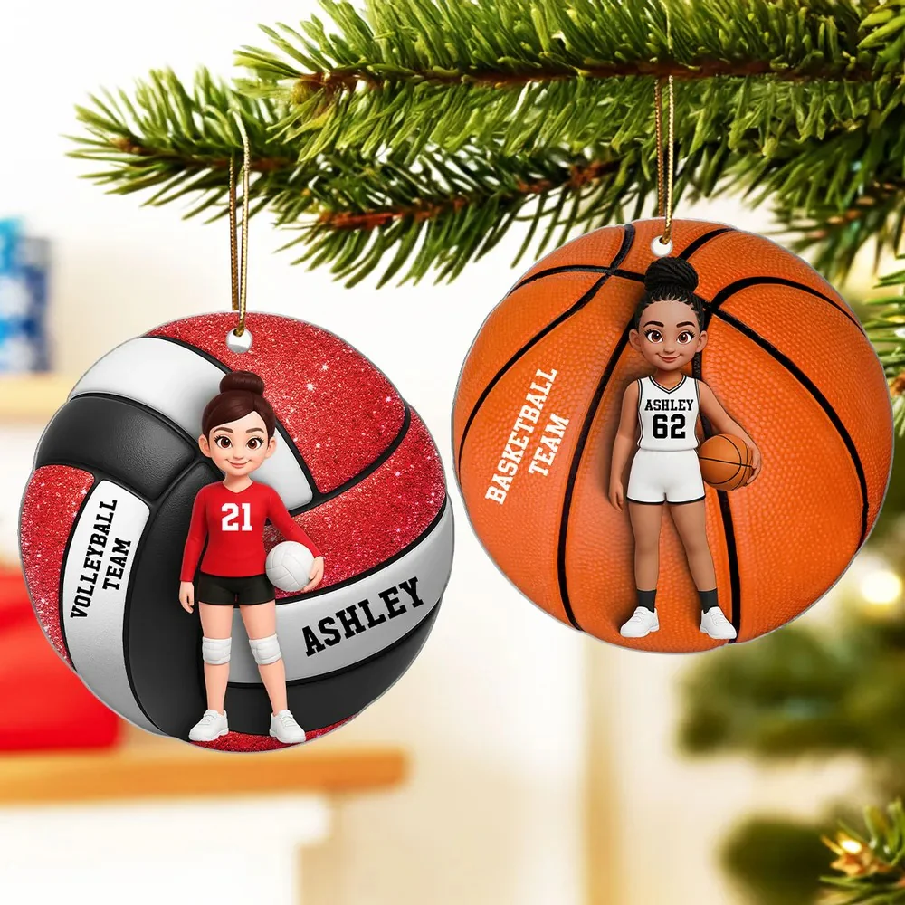 Custom Sports Keepsake - Personalized 3D Sport Acrylic Ornament - Christmas Gift for Son, Daughter, Grandson, Granddaughter - Image 5