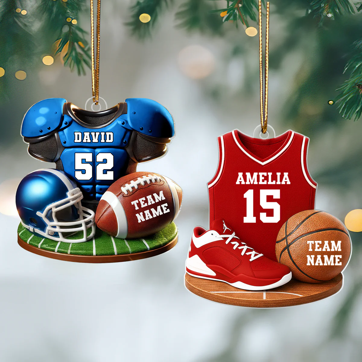 Custom Sports Keepsake - Personalized 3D Sport Acrylic Ornament - Christmas Gift for Son, Daughter, Grandson, Granddaughter - Image 7