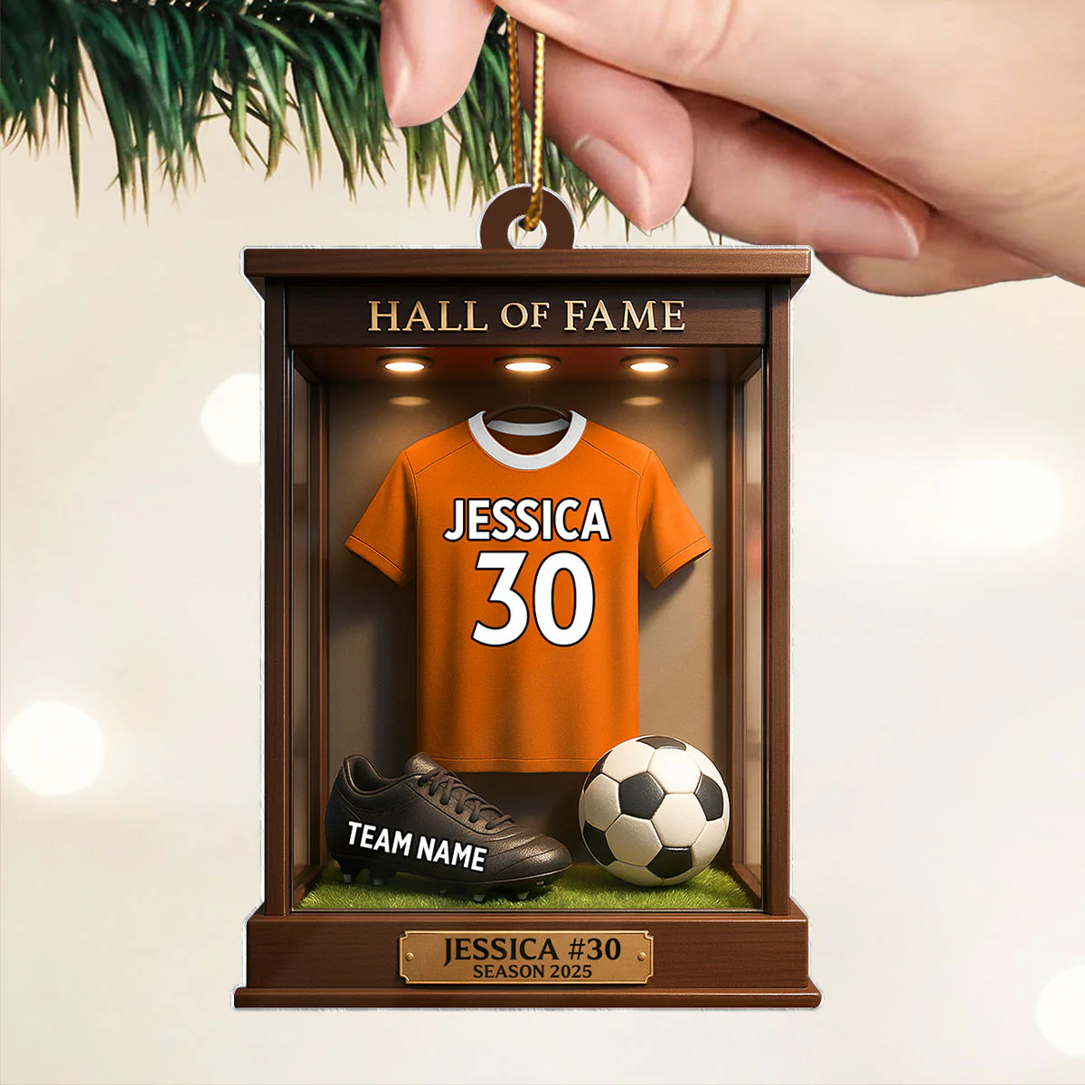 Soccer Jersey Hall of Fame - Personalized Acrylic Ornament - Christmas Gift for Sons, Grandsons, Boyfriends - Image 6