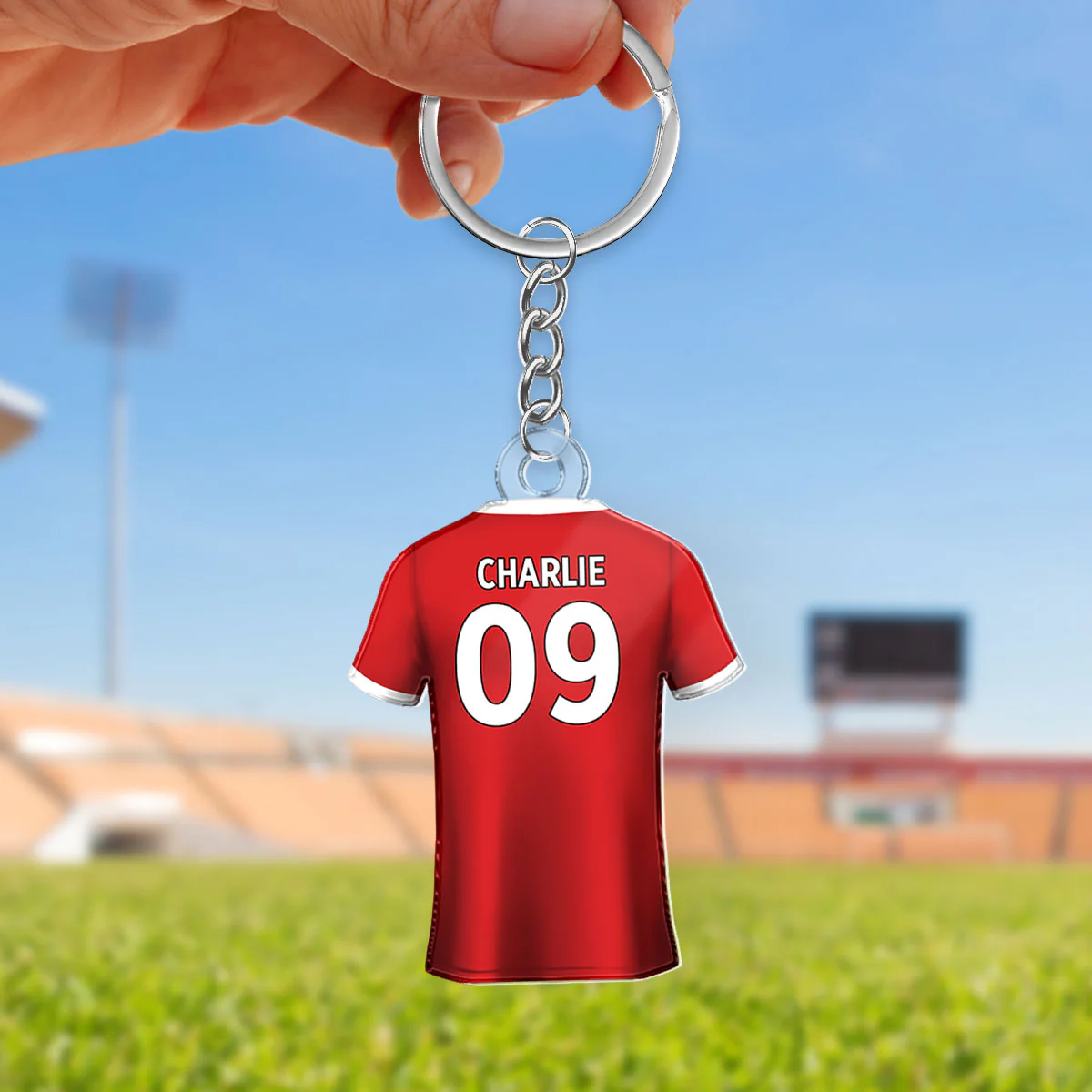 Soccer Shirt Any Name, Any Number, Any Team Personalized Acrylic Keychain - Image 3