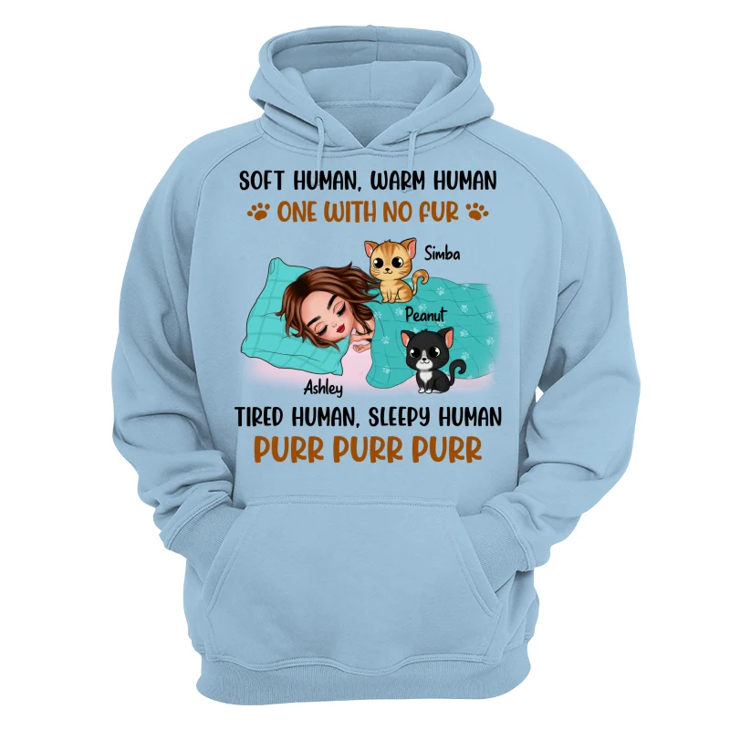 Soft Human Warm Human Cat Mom Personalized Shirt - Image 16
