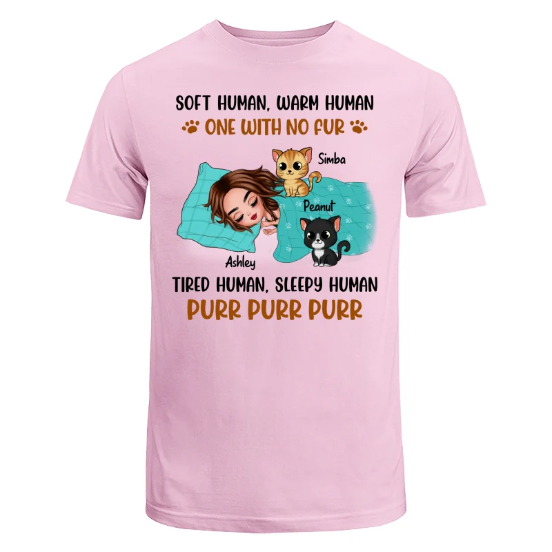 Soft Human Warm Human Cat Mom Personalized Shirt - Image 7