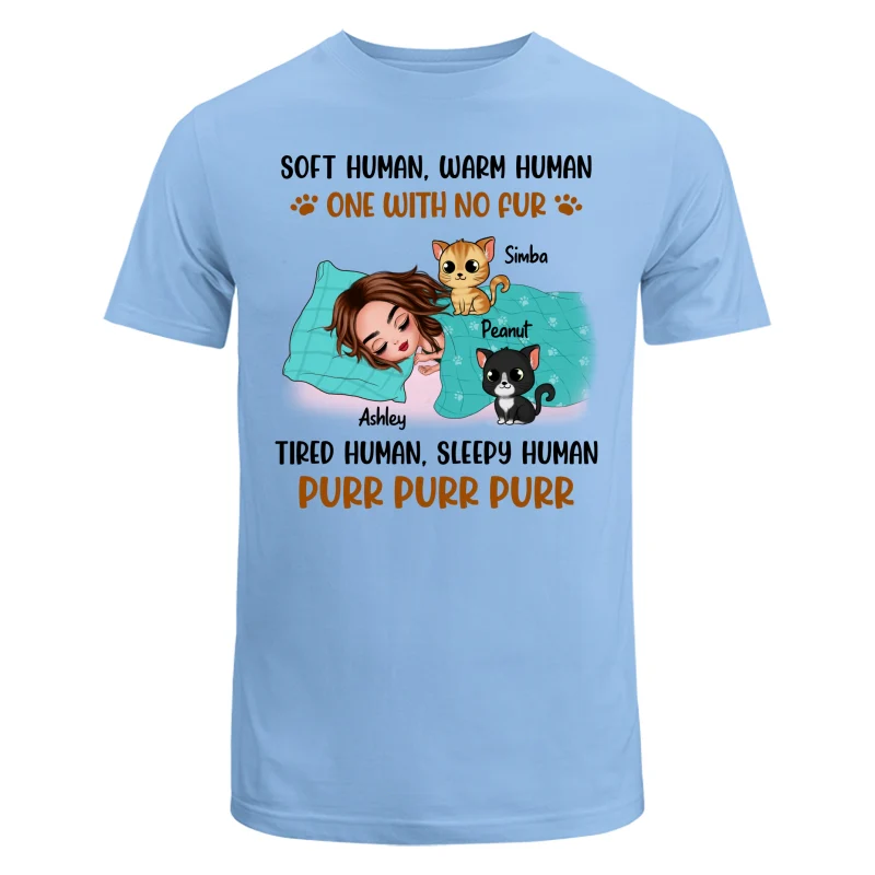 Soft Human Warm Human Cat Mom Personalized Shirt - Image 8