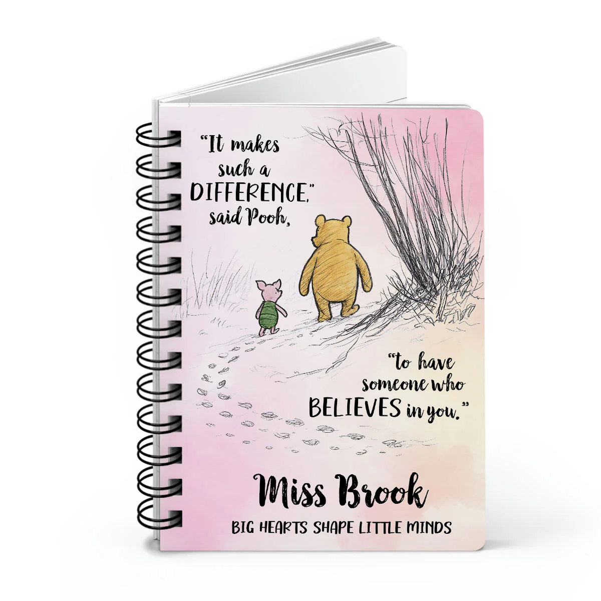 Someone Believes In You Personalized Spiral Notebook Journal, Teacher Gifts, Appreciation Gift - Image 2