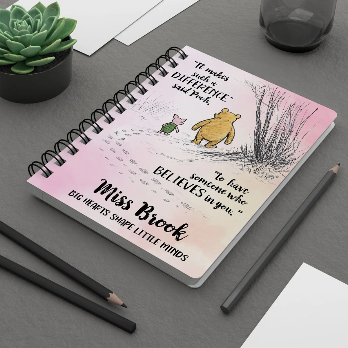 Someone Believes In You Personalized Spiral Notebook Journal, Teacher Gifts, Appreciation Gift - Image 3