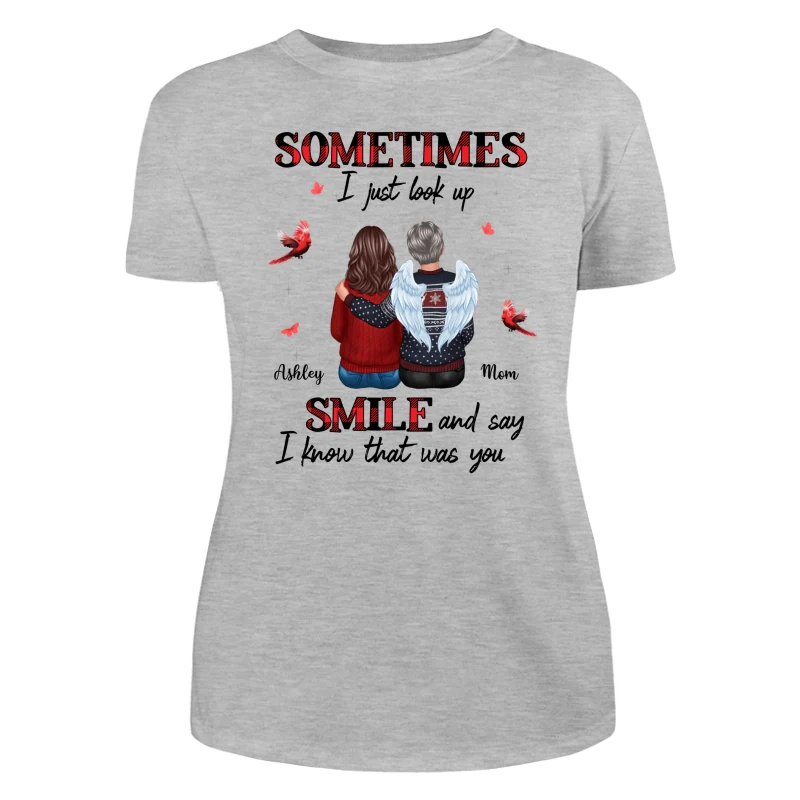 Sometimes I Just Look Up Family Sitting Memorial Cardinal Personalized Shirt - Image 10