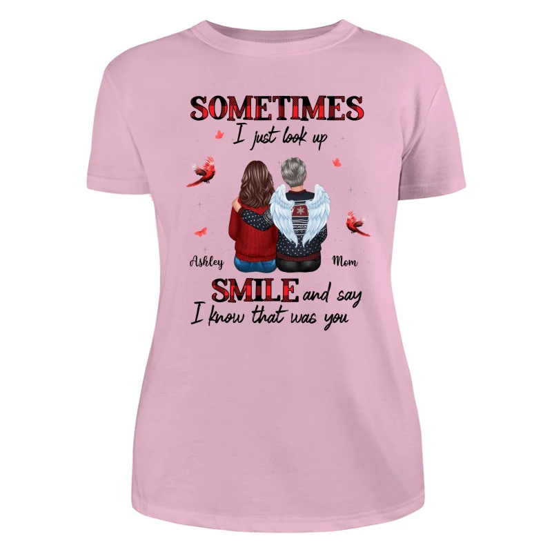 Sometimes I Just Look Up Family Sitting Memorial Cardinal Personalized Shirt - Image 11