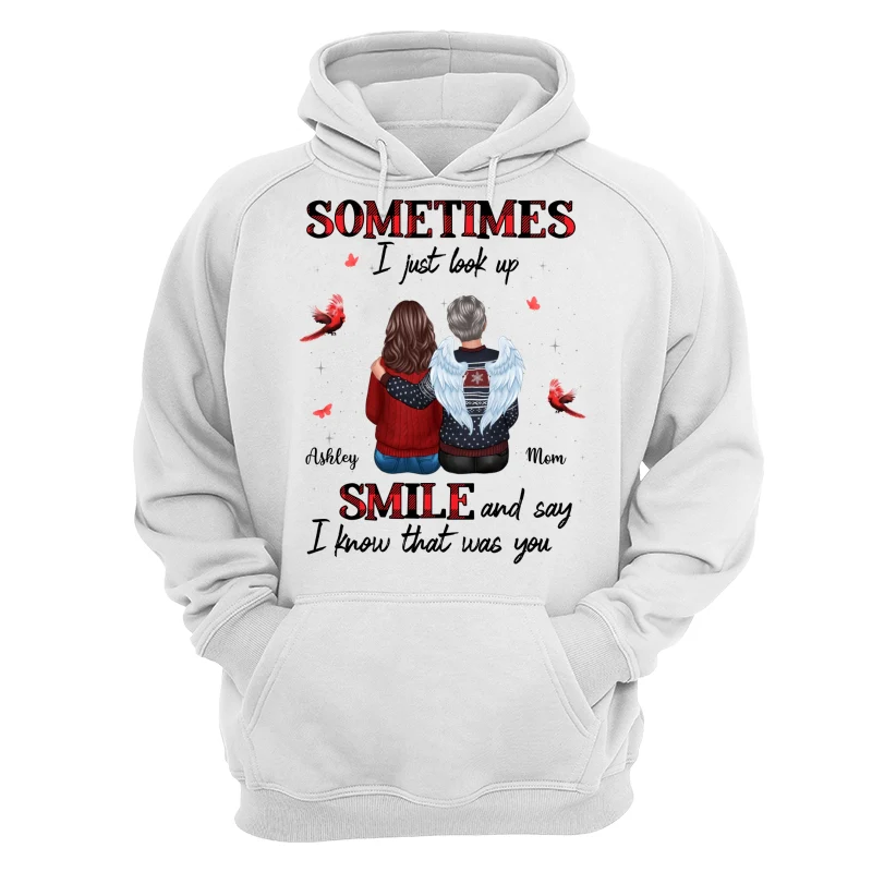Sometimes I Just Look Up Family Sitting Memorial Cardinal Personalized Shirt - Image 13