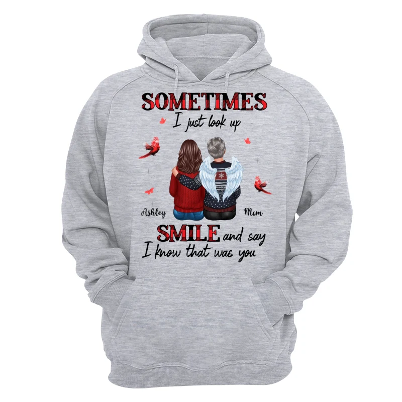 Sometimes I Just Look Up Family Sitting Memorial Cardinal Personalized Shirt - Image 14