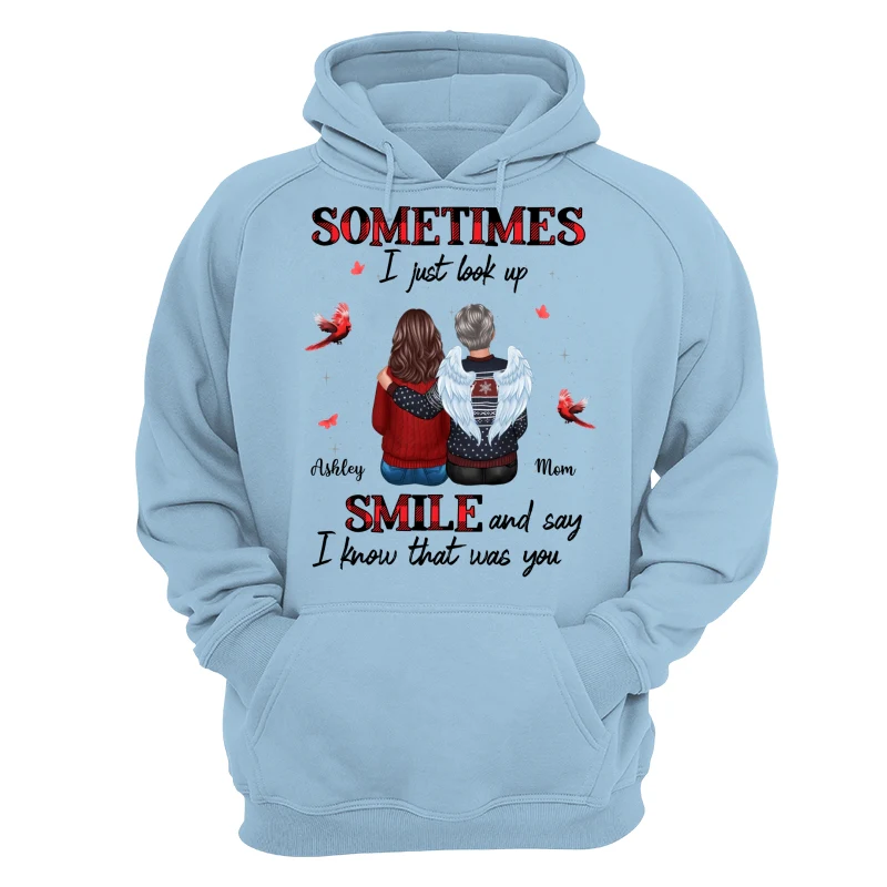 Sometimes I Just Look Up Family Sitting Memorial Cardinal Personalized Shirt - Image 16