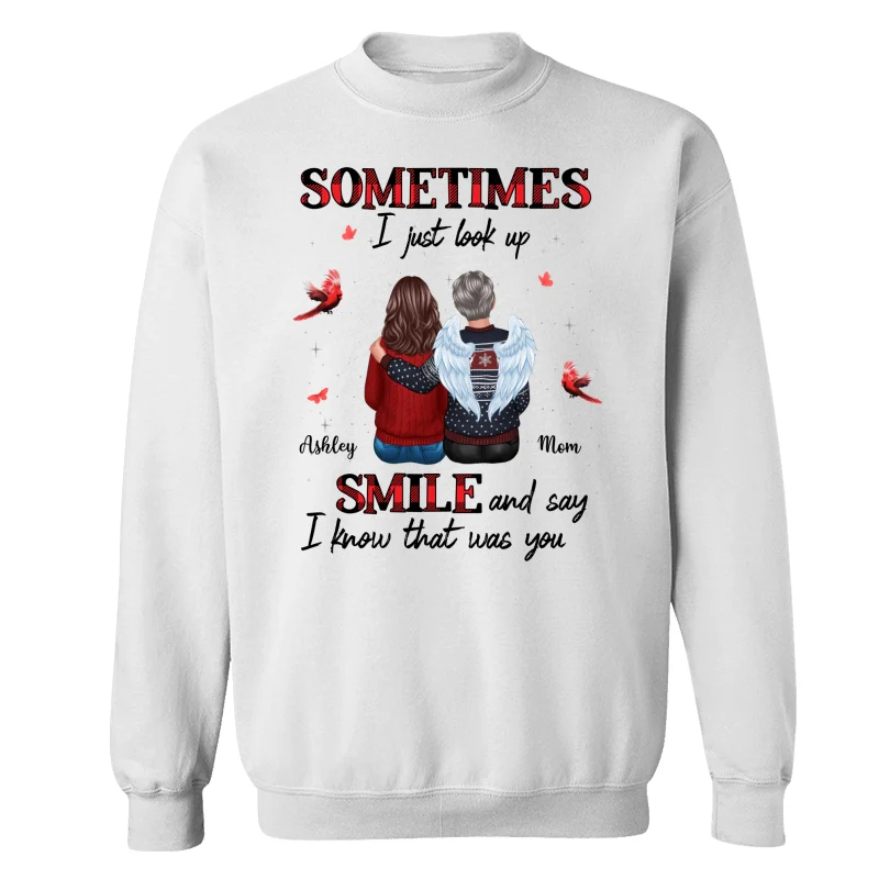 Sometimes I Just Look Up Family Sitting Memorial Cardinal Personalized Shirt - Image 17