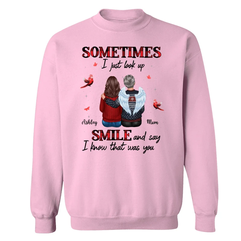 Sometimes I Just Look Up Family Sitting Memorial Cardinal Personalized Shirt - Image 19