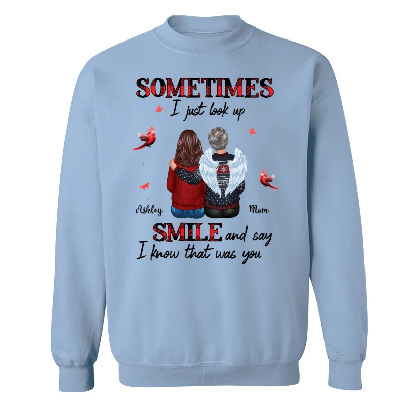 Sometimes I Just Look Up Family Sitting Memorial Cardinal Personalized Shirt - Image 20