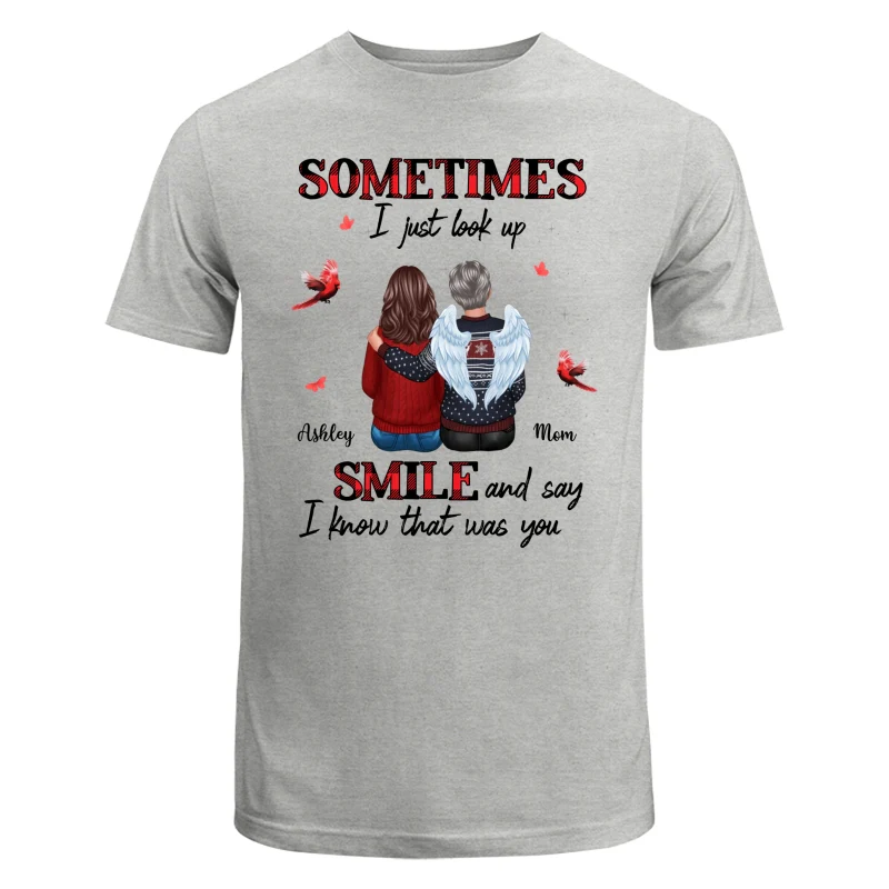 Sometimes I Just Look Up Family Sitting Memorial Cardinal Personalized Shirt - Image 6