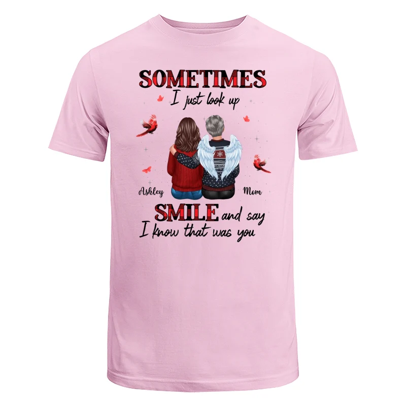 Sometimes I Just Look Up Family Sitting Memorial Cardinal Personalized Shirt - Image 7