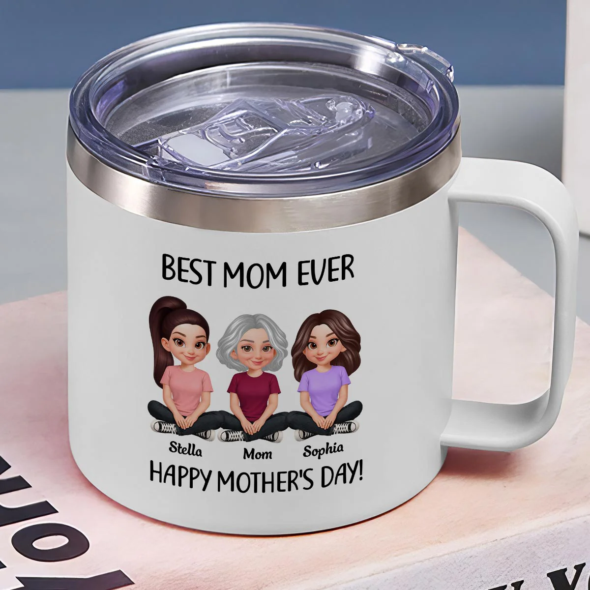 Sometimes You Forget That You're Awesome Mom - Personalized Stainless Steel Tumbler with Handle - Mother's Day Gift For Mom Grandma - Image 7