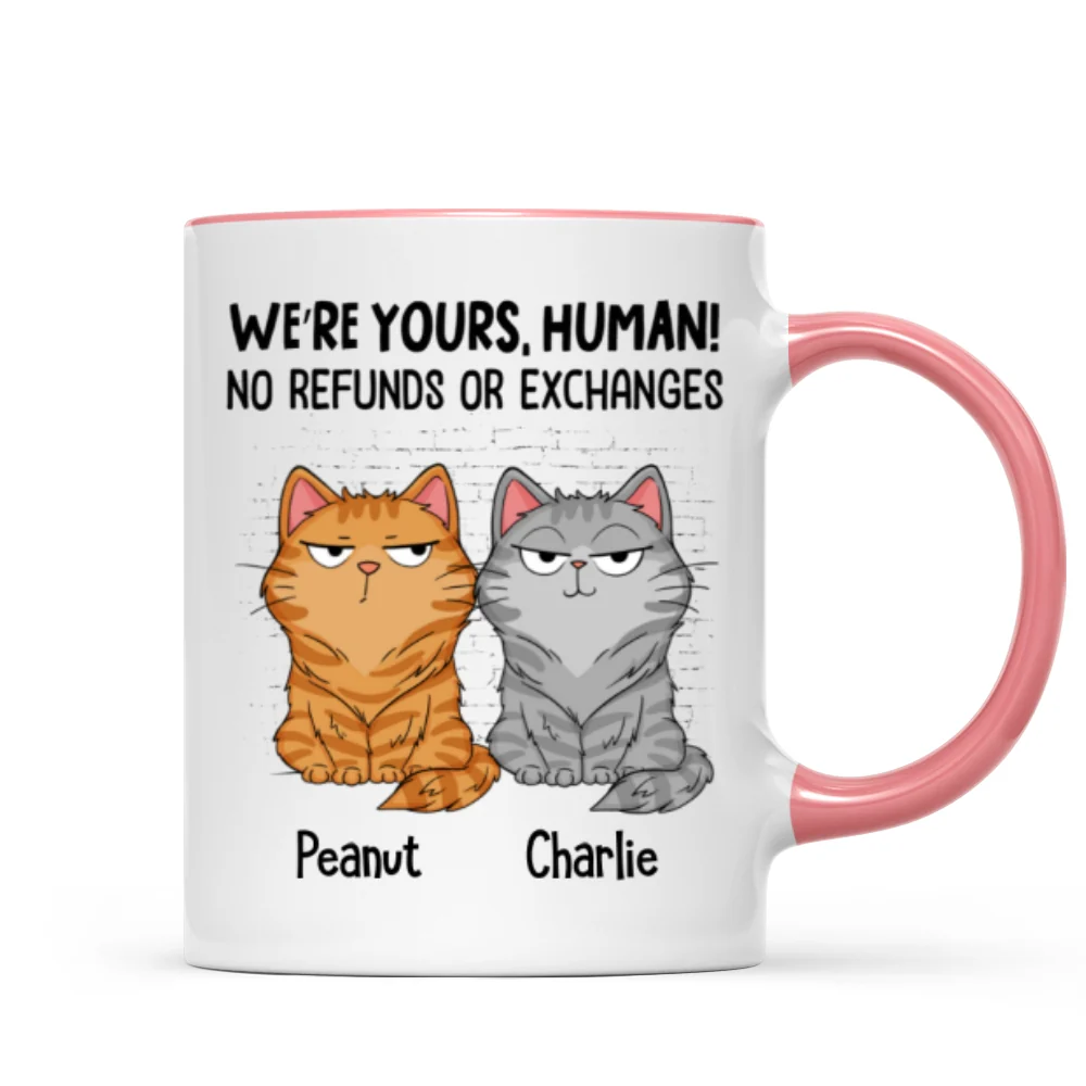 Sorry Human We‘re Yours Funny Cat Expression Personalized Mug - Image 9