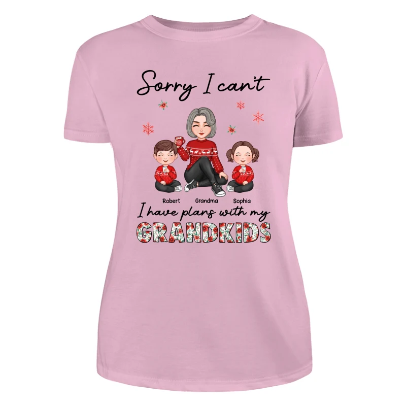 Sorry I Can‘t I Have Plans With My Grandkids Personalized Hoodie Sweatshirt - Image 11