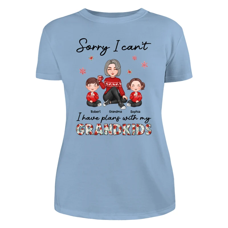 Sorry I Can‘t I Have Plans With My Grandkids Personalized Hoodie Sweatshirt - Image 12