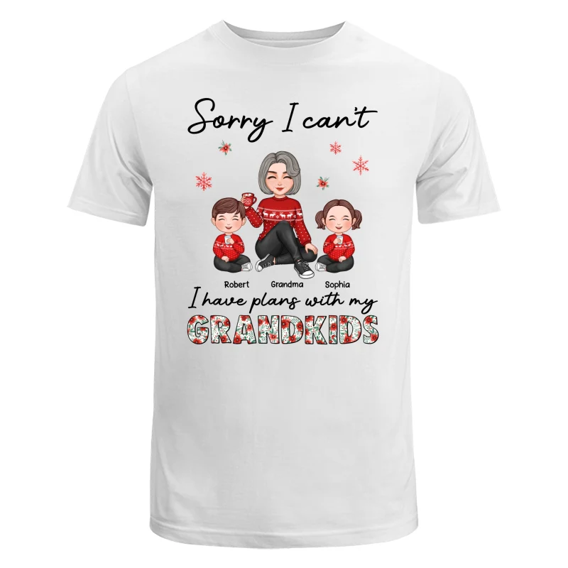 Sorry I Can‘t I Have Plans With My Grandkids Personalized Hoodie Sweatshirt - Image 5