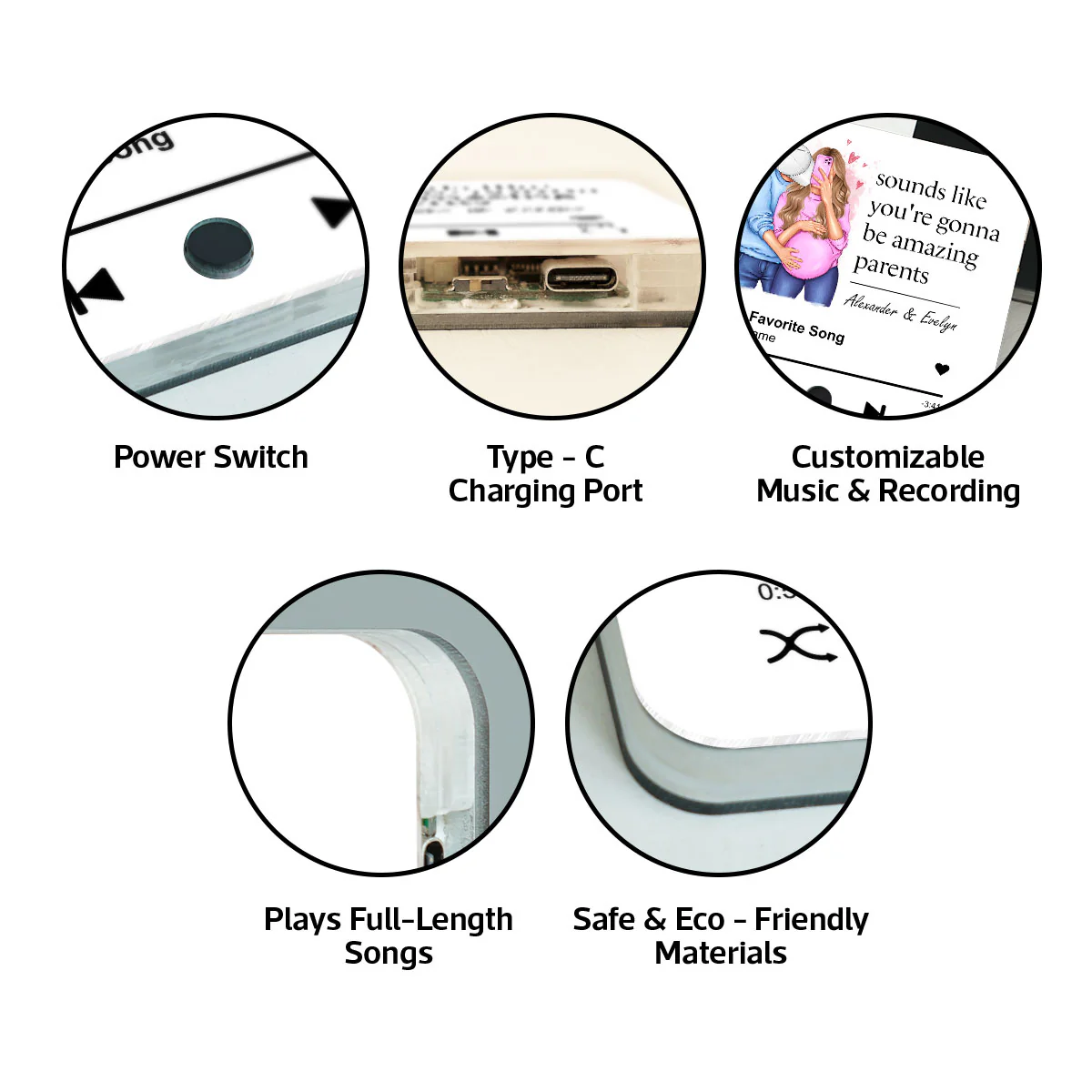 Sounds Like You're Gonna Be Amazing Parents Personalized Music Fridge Magnet, Perfect Gift For Pregnant Wife, Custom Favorite Song As Messages - Image 9
