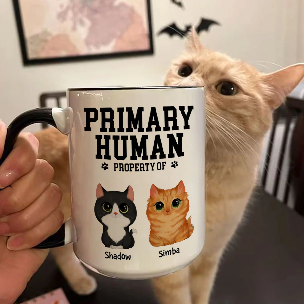Spare Human Primary Human Funny Gift For Dog Lover or Cat Lover Personalized Mug - Image 10
