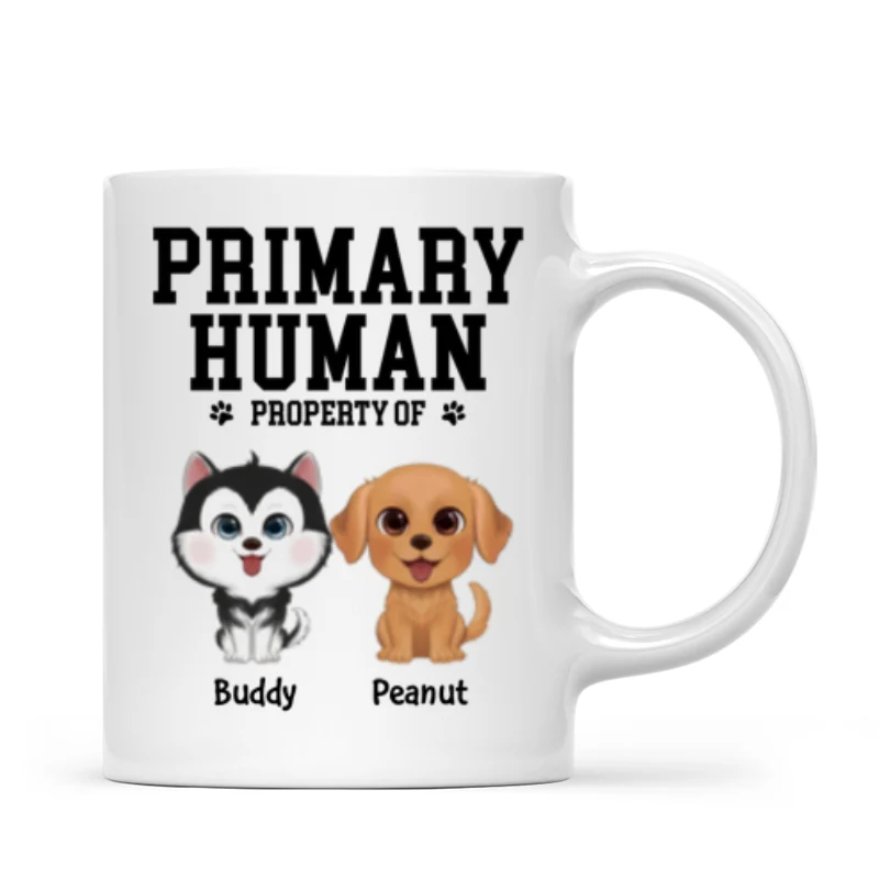 Spare Human Primary Human Funny Gift For Dog Lover or Cat Lover Personalized Mug - Image 11