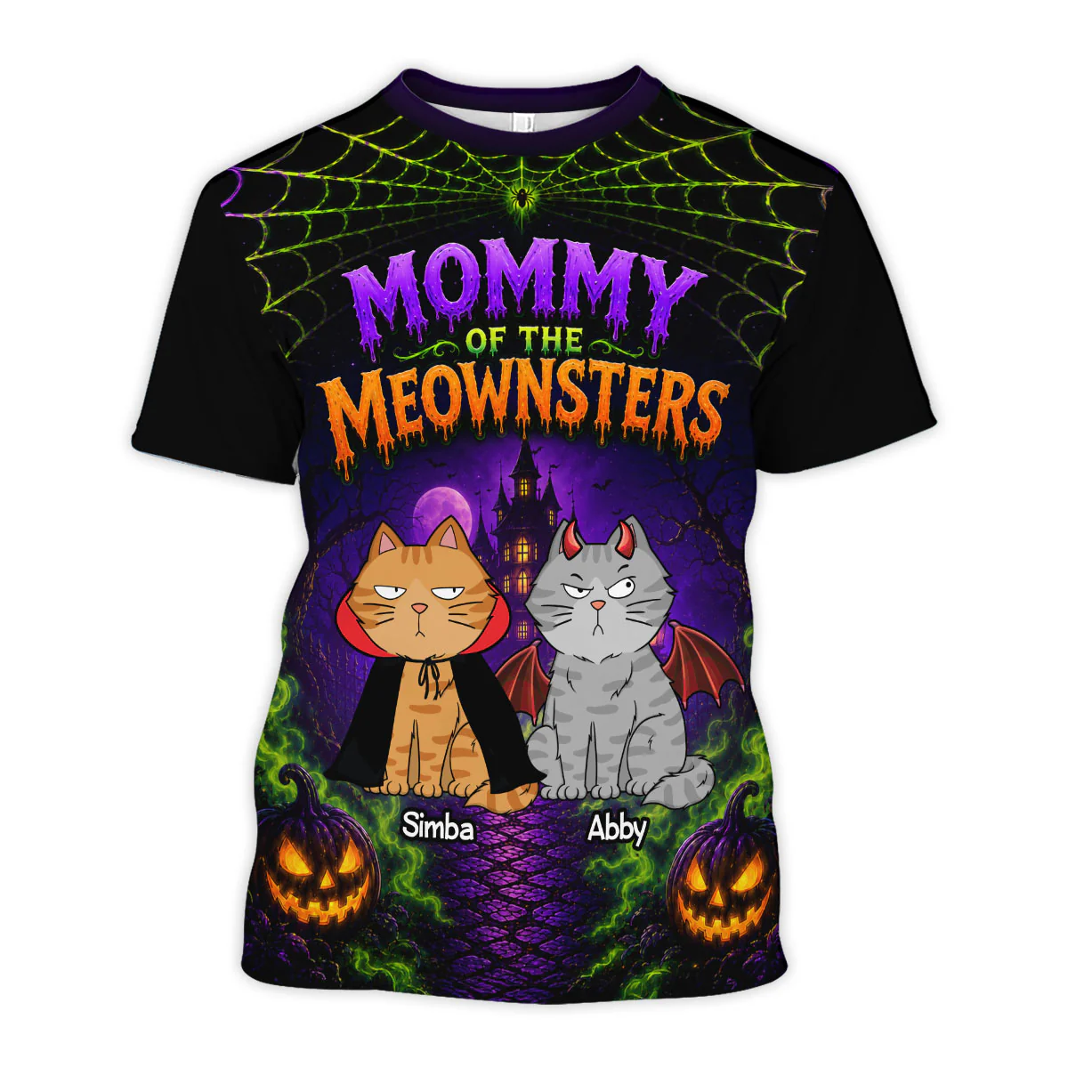 Spooky Cat Mom - Personalized Shirt - Halloween Gift For Cat Moms, Wife - Image 4