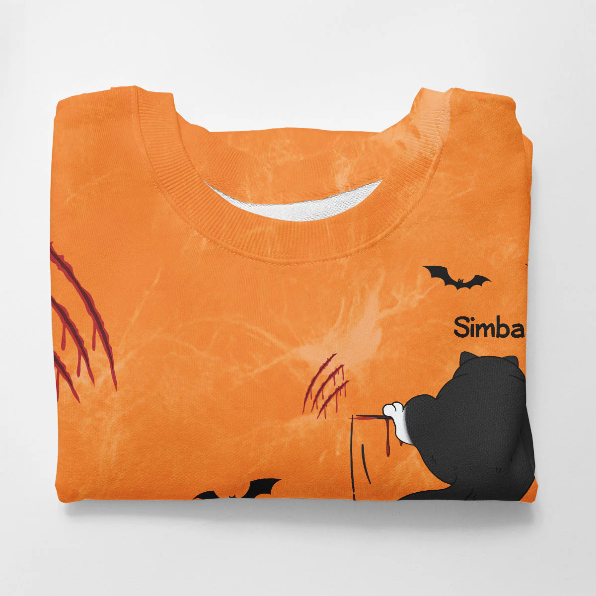 Spooky Cats Crawling Personalized Sweatshirt, Halloween Costume For Cat Lover - Image 2