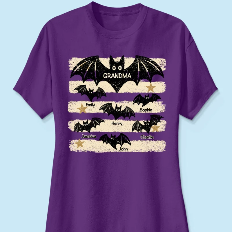 Spooky Grandma Bats - Personalized Shirt - Halloween Gift For Grandma, Mom - Image 15