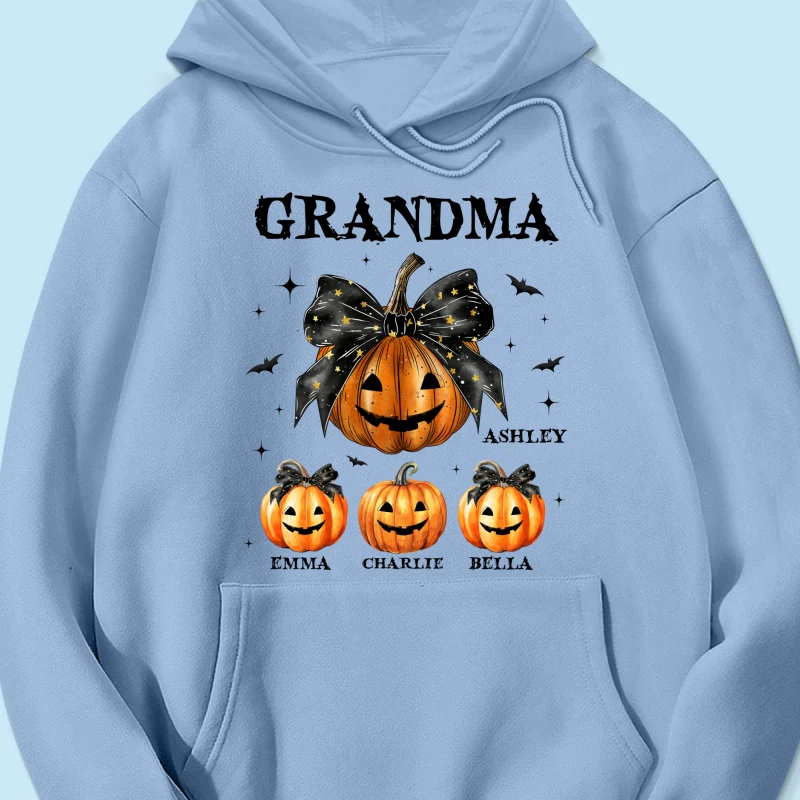 Spooky Grandma Mom Halloween Pumpkin Personalized Shirt - Image 18
