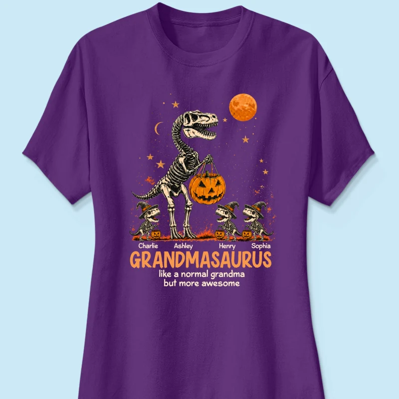 Spooky Grandmasaurus - Personalized Shirt - Halloween Gift for Grandma, Mom - Image 16