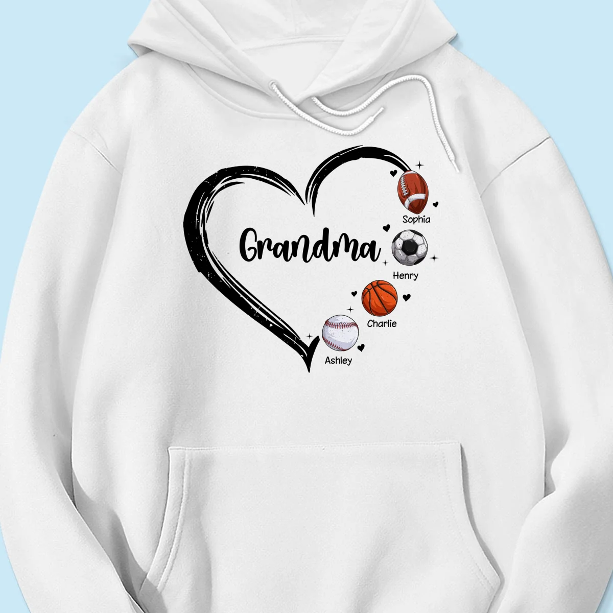 Sport Grandma Mom Heart Personalized Shirt - Image 15