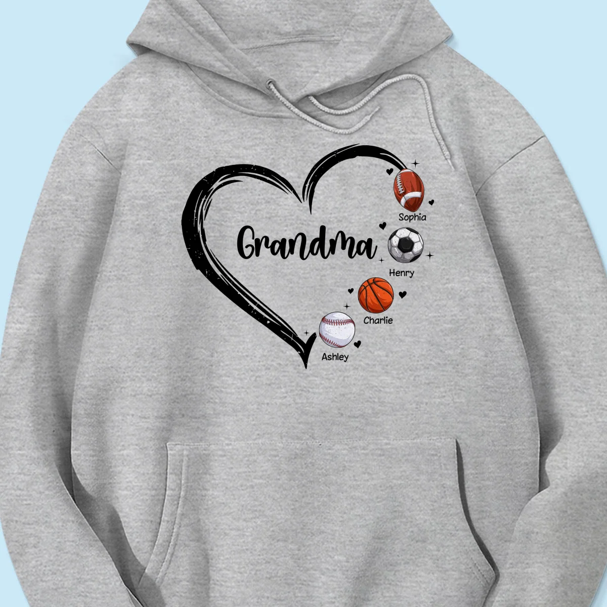 Sport Grandma Mom Heart Personalized Shirt - Image 16