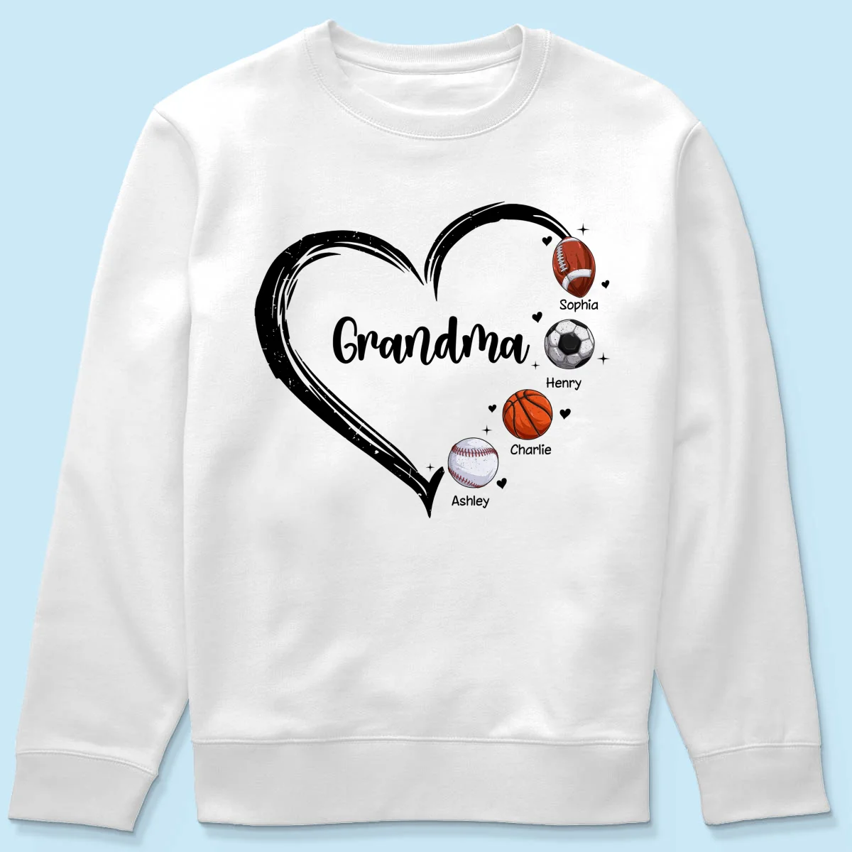 Sport Grandma Mom Heart Personalized Shirt - Image 19
