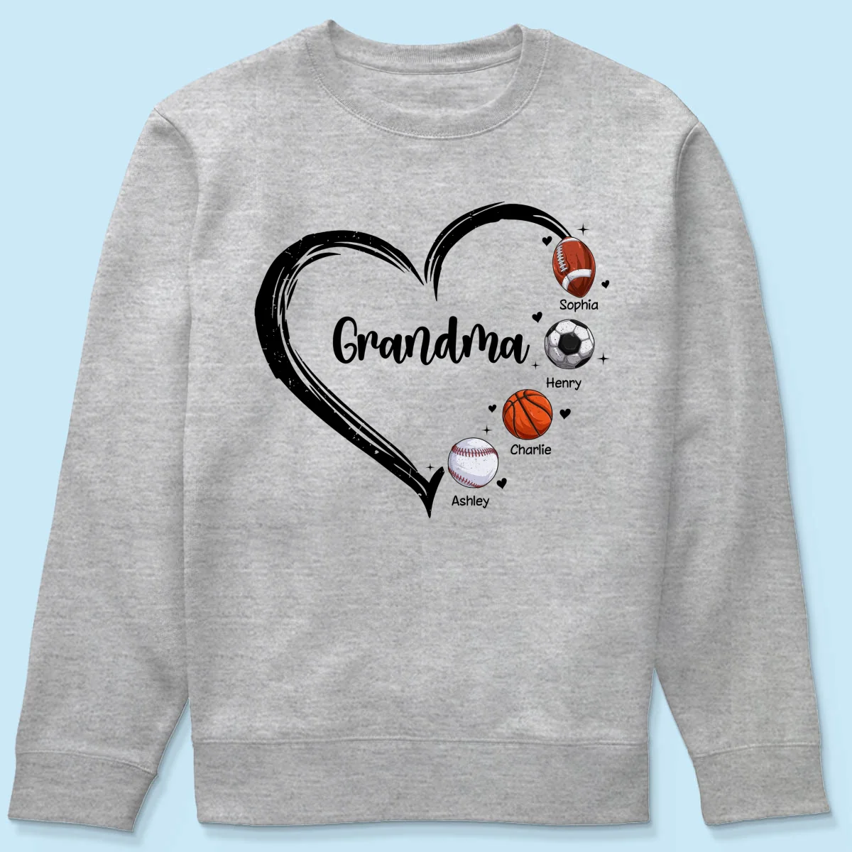 Sport Grandma Mom Heart Personalized Shirt - Image 20