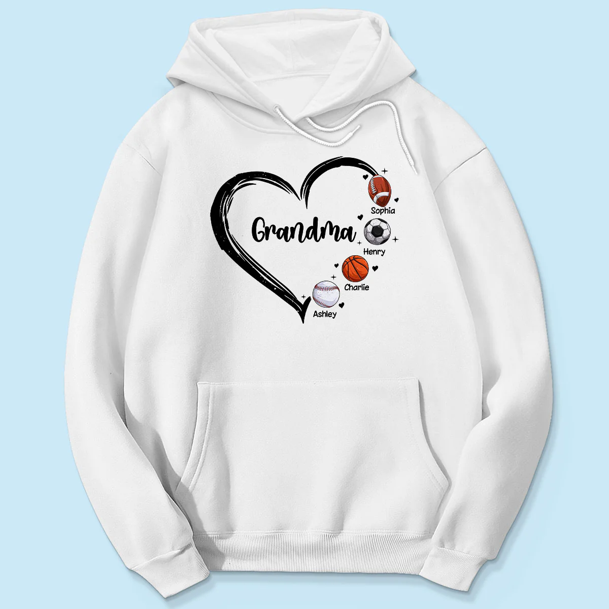 Sport Grandma Mom Heart Personalized Shirt - Image 5