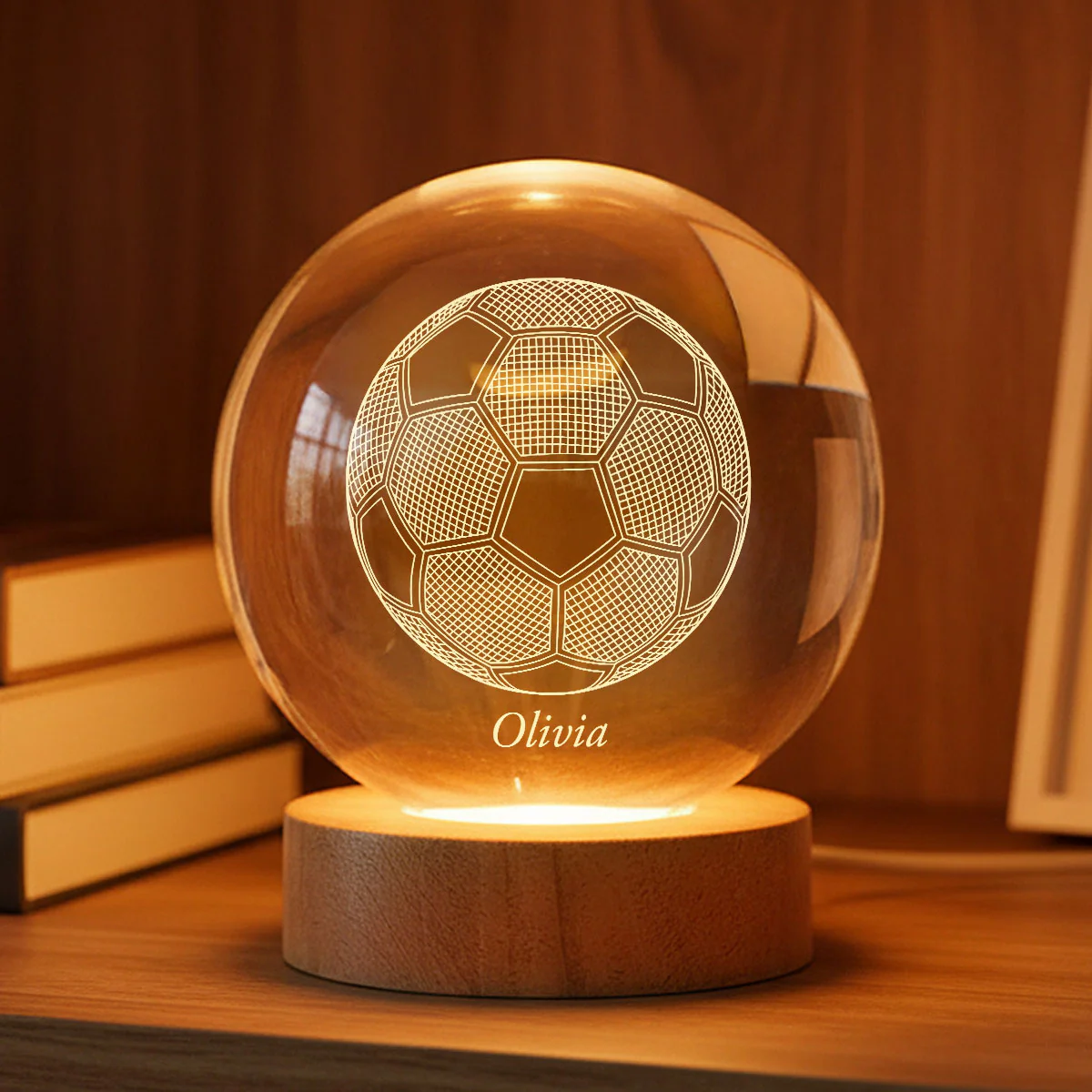 Sport Lover 3D Illusion Art - Personalized Crystal Ball LED Night Light - Gift For Sport Lover Baseball, Football, Gymnastics, Volleyball, Soccer - Image 10