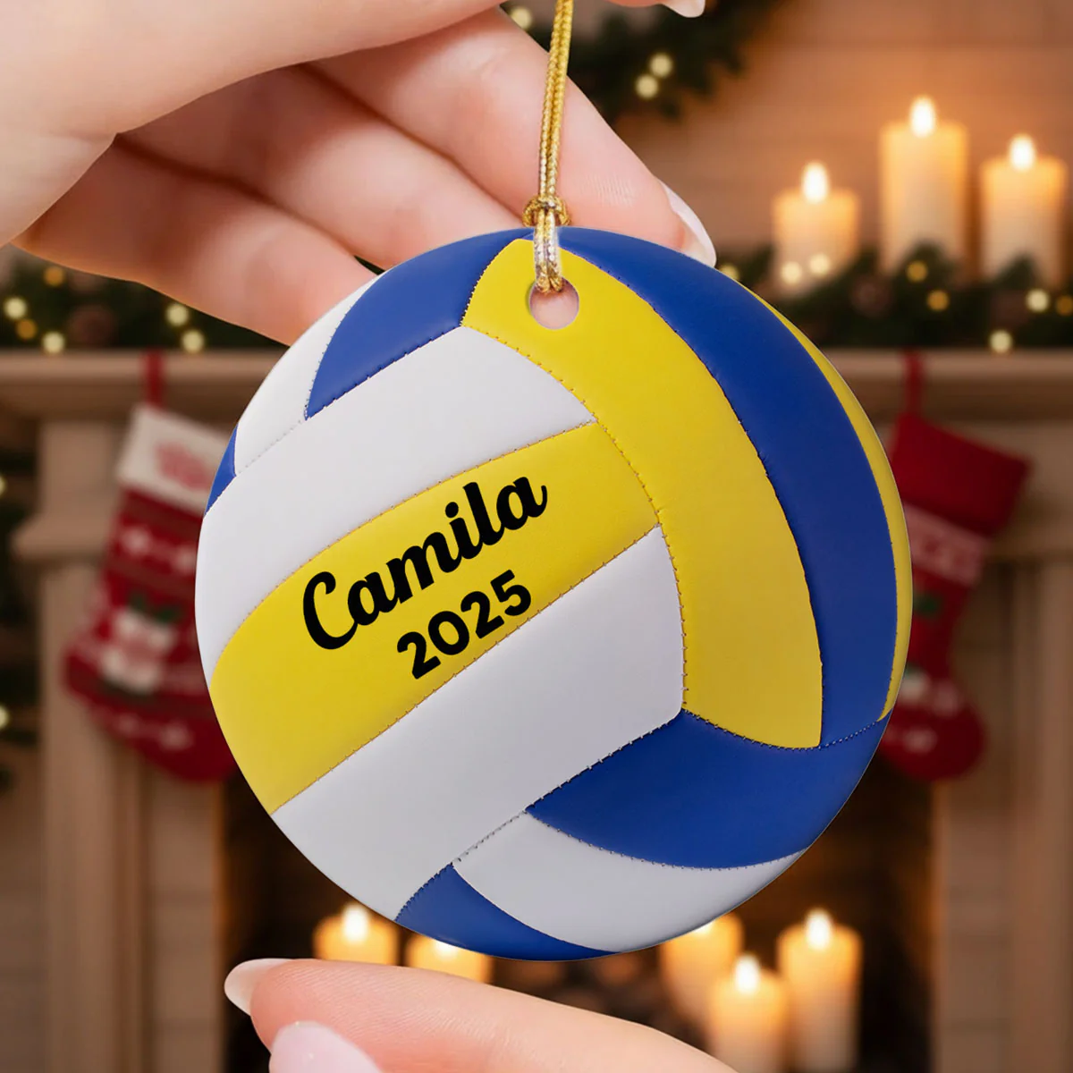 3D Effect Sport Player Custom Name & Number Soccer Baseball Football Basketball - Personalized Ceramic Ornament - Christmas Gift For Teenage, Kid - Image 3