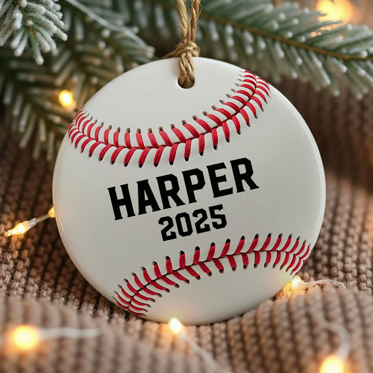 3D Effect Sport Player Custom Name & Number Soccer Baseball Football Basketball - Personalized Ceramic Ornament - Christmas Gift For Teenage, Kid - Image 6