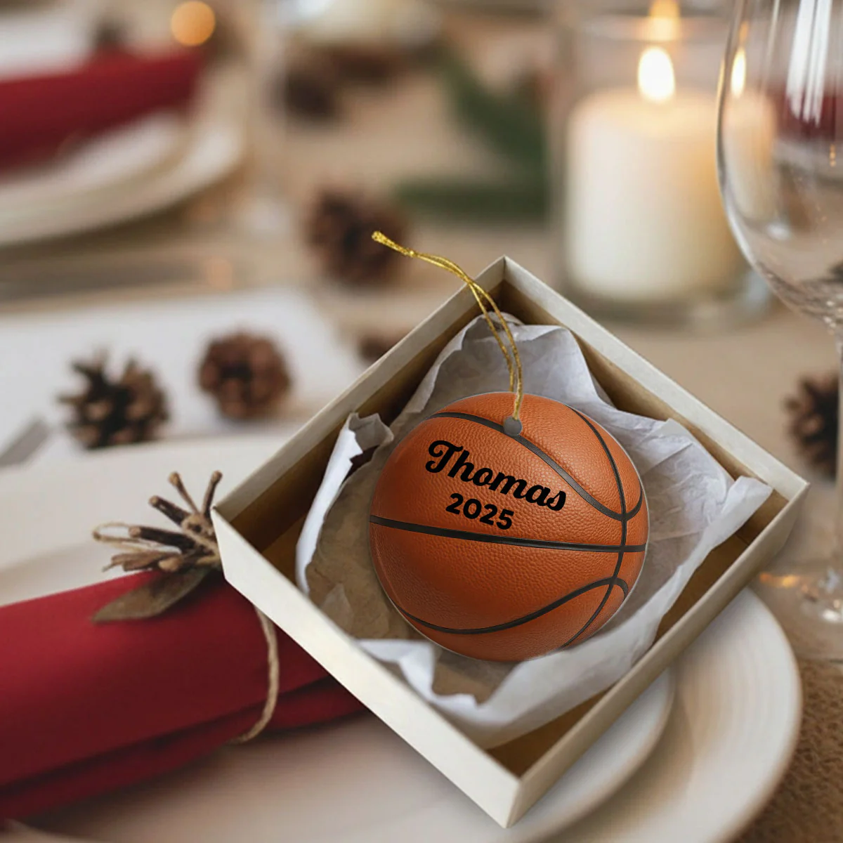 3D Effect Sport Player Custom Name & Number Soccer Baseball Football Basketball - Personalized Ceramic Ornament - Christmas Gift For Teenage, Kid - Image 9