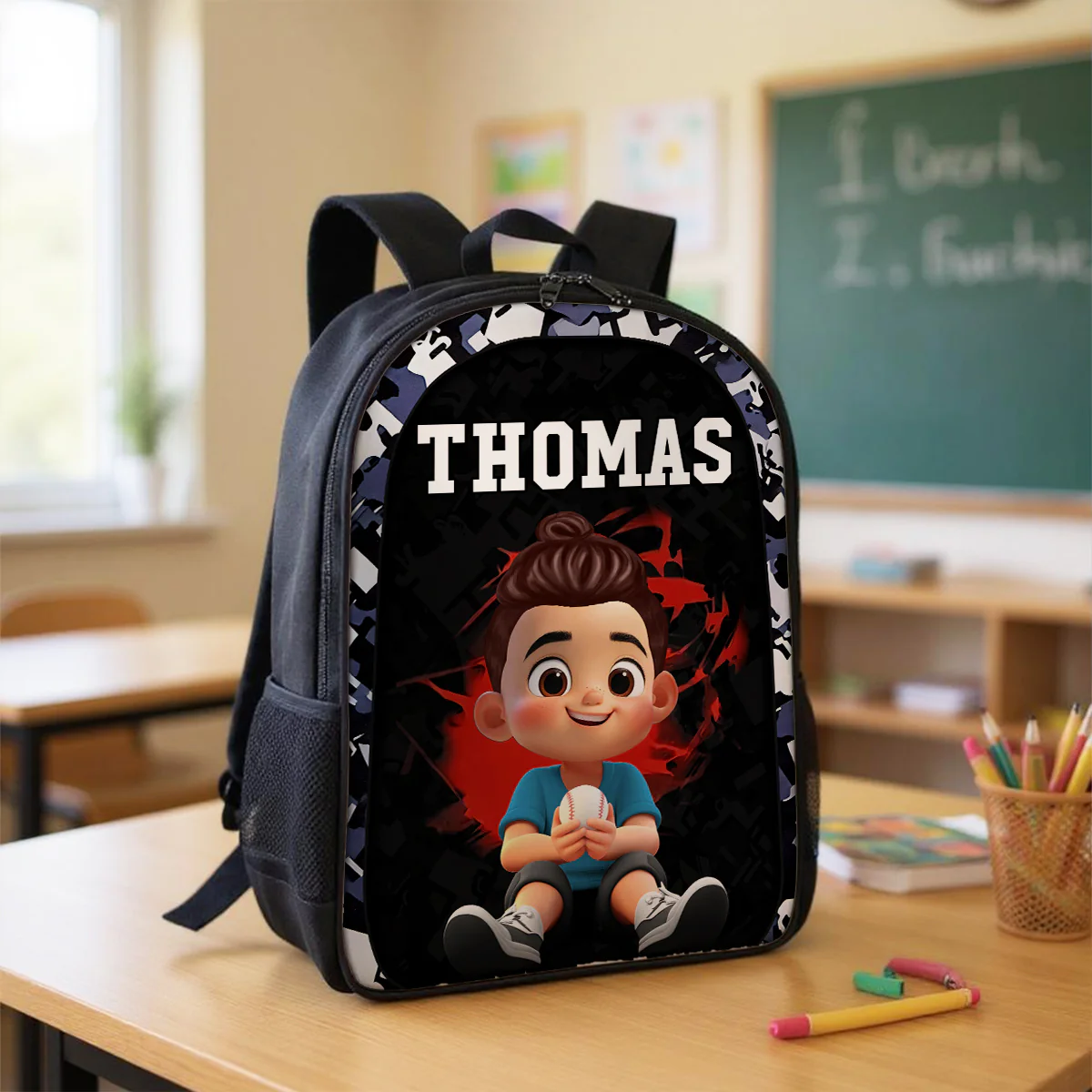 Sports Backpack for School Boy Girl, Custom Back to School Kids Backpack - Image 4