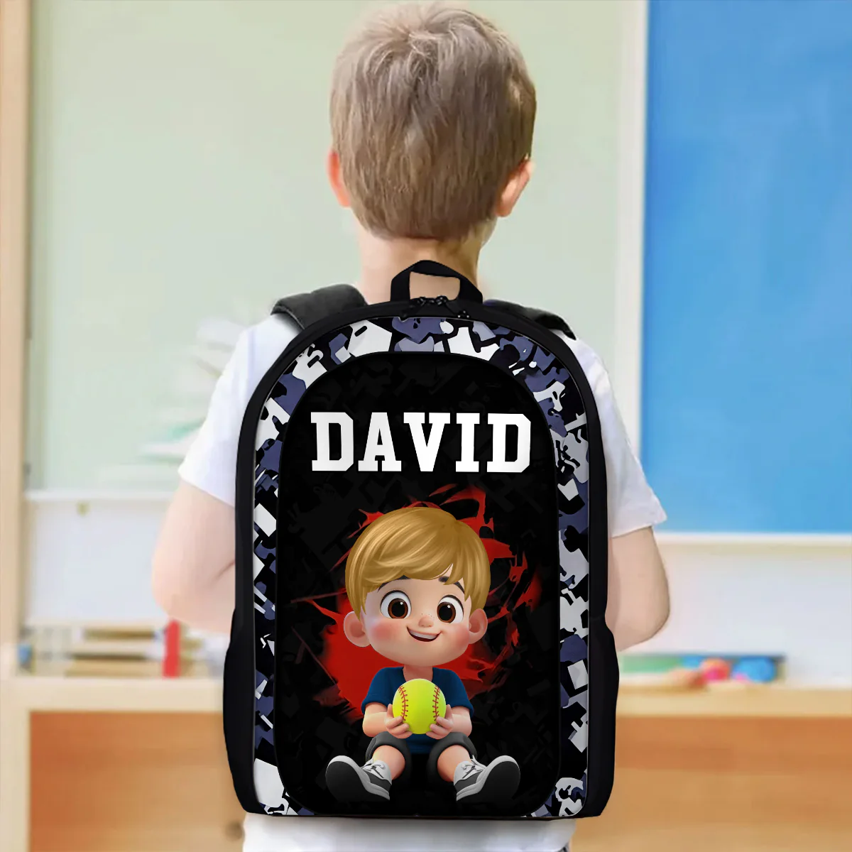 Sports Backpack for School Boy Girl, Custom Back to School Kids Backpack - Image 6