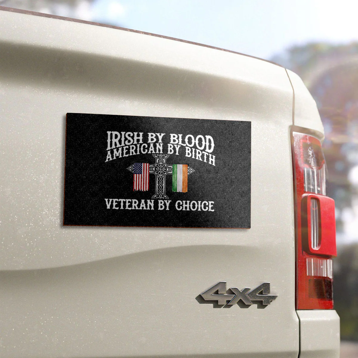 St. Patrick's Day Irish By Blood American By Birth Customize Title Personalized Car Magnet - Image 2