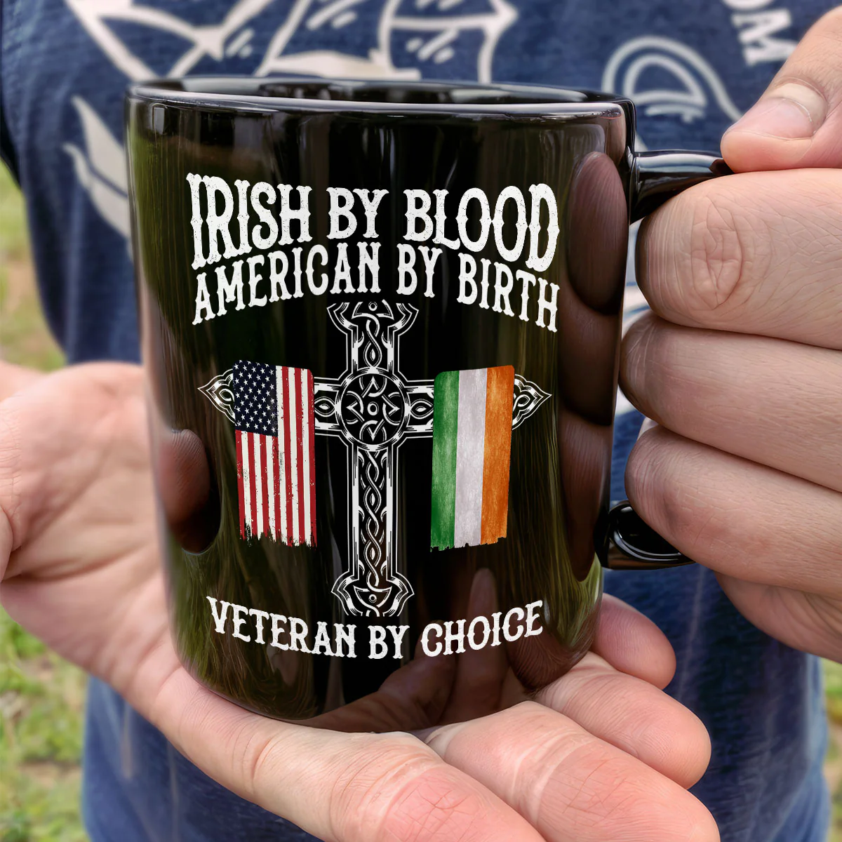 St. Patrick's Day Irish By Blood American By Birth Personalized Mug, Customize Title - Image 5